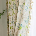 LXINDIA Curtains HUESLAND Cotton Curtains for Windows 5 feet Long 1 Bohemian Eyelet Curtain