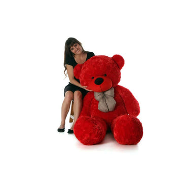 LXINDIA Toys HUG N  FEEL SOFT TOYS Teddy Bear Soft Toy (Red)