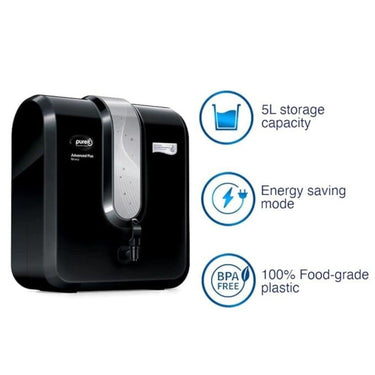 LXINDIA water purifier HUL Pureit Advanced Plus 5 L RO  UV  Minerals Water Purifier with Minerals (Black)