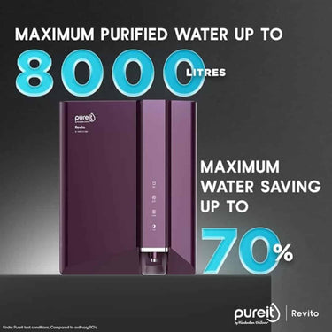 LXINDIA water purifier HUL Pureit Revito Mineral RO MF UV inTank 7 stage Water purifier (Magenta)