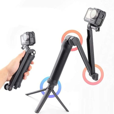 LXINDIA Selfie Sticks HUMBLE 3 Way Monopod Grip Arm Tripod Foldable Selfie Stick (Black)