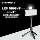 LXINDIA Selfie Sticks HUMBLE Bluetooth Selfie Sticks with Remote and Selfie Light