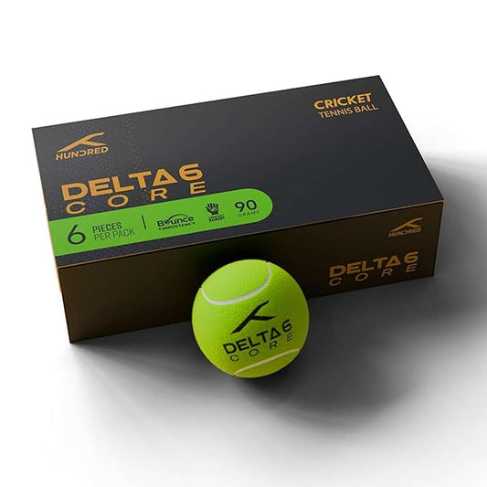 LX INDIA Tennis Ball Hundred Cotton Delta 6 Core Cricket Tennis Balls  Pack of 6
