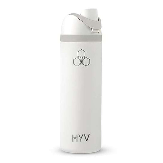 LX INDIA Water Bottle Arctic White HYV DualFlow Insulated Stainless Steel Water Bottle 710ml