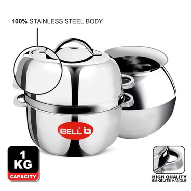 LXINDIA Rice cooker iBELL 1 kilogram Premium Stainless Steel Steam Pot