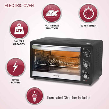 LXINDIA Microwave Ovan IBELL 30GDLX Convection Oven Toaster Grill 30L 1700