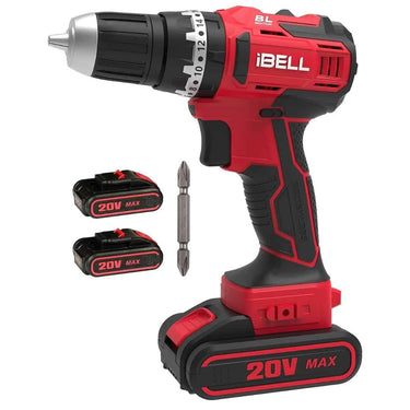 LXINDIA Corded and Cordless Drills IBELL Brushless Cordless Impact Driver Drill Bm18 60 (Red)