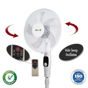 LXINDIA Pedestal fan IBELL CLASSY P16 SB Pedestal Fan 5 Leaf with Remote (WHITE)