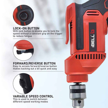 LXINDIA Corded and Cordless Drills IBELL Electric Drill Machine ED10 30