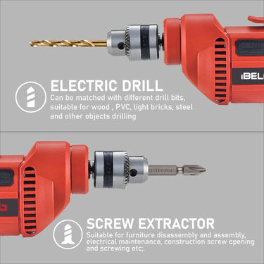 LXINDIA Corded and Cordless Drills IBELL Electric Drill Machine ED10 30