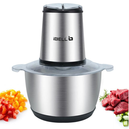 LX INDIA Chopper IBELL MT200SM Electric Chopper - 2 Litre Stainless Steel Bowl, 700W (Silver)