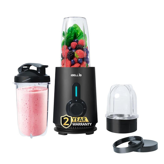 LX INDIA Juice Blender IBELL NUTRIMAX300X Nutri Blender Mixer Grinder - Smoothie Maker, 24000RPM, 600Watts, 3 Jars (Black)