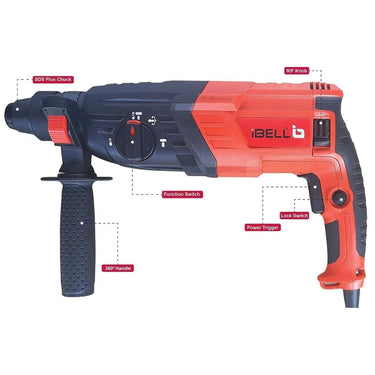 LXINDIA Corded and Cordless Drills IBELL Rotary Hammer Drill RH26 26