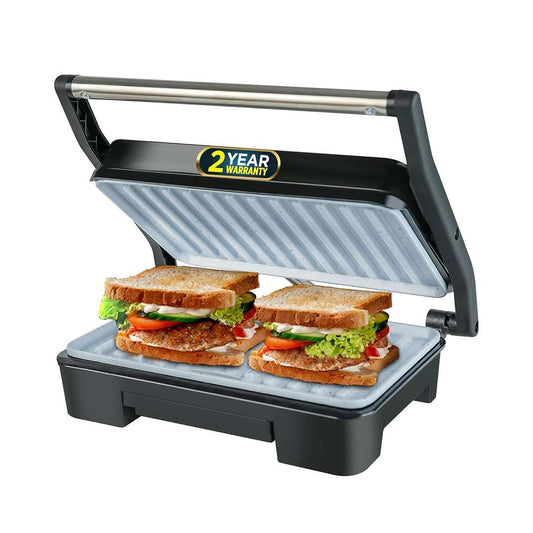 LX INDIA Electric Toaster IBELL SM1515C Electric Sandwich Maker 1000W With Non Toxic Ceramic Coated Plates, Floating Hinges
