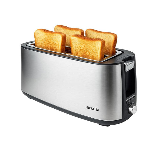 LX INDIA Electric Toaster iBELL Toaster CrustoF40 Auto Pop-up 4 Slice Bread Toaster with Removable Crumb Tray, Auto Shutoff,