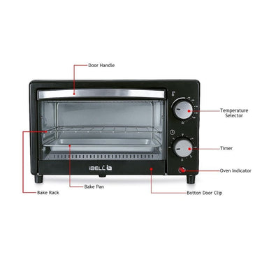 LXINDIA Microwave Ovan iBELL WAVE10 OTG Oven 1200 Watts (Black)