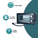 LXINDIA Microwave Ovan iBELL WAVE10 OTG Oven 1200 Watts (Black)