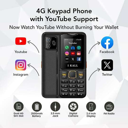 LX INDIA Mobile Phones IKALL I9 4G Keypad Feature Phone