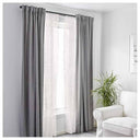 LXINDIA Curtains IKEA Alvine Spets Polyester Floral Sheer Pair Of Curtains (White 57X98) 2 Panels