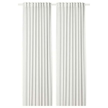 LXINDIA Curtains Ikea Modish Curtains 1 Pair (White) (145x250 cm) (57x98)