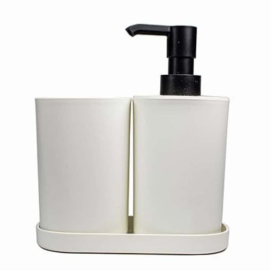 LXINDIA soap dispenser IKEA Plastic Soap Dispenser (Set of 3) (White Black)