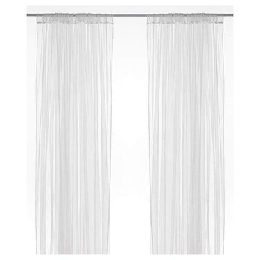 LXINDIA Curtains Ikea Polyester Solid Curtains 98 X 110 Inch White