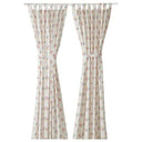 LXINDIA Curtains Ikea Voguish Cotton Curtains 1 Pair White Printed (150x250 cm (59x98))