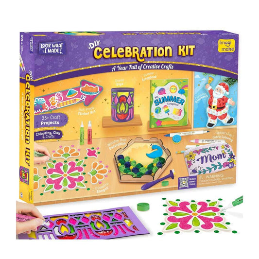 LX INDIA Art & Craft Items Imagimake Celebration Kit 25+ Exciting Craft Projects for Kids