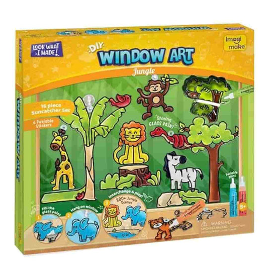 LX INDIA glass painting kit Imagimake Window Art Jungle|Glass Painting Kit|
