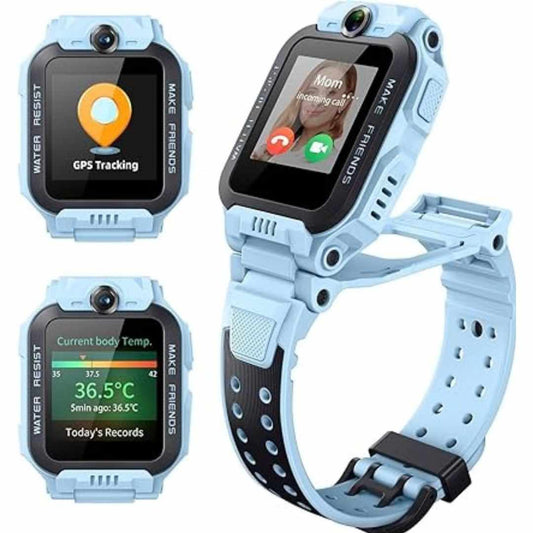 LX INDIA Smart Watch imoo Watch Phone Z7, 4G Smart Watch for Kids with Real-Time HD Video & Phone Call, Blue
