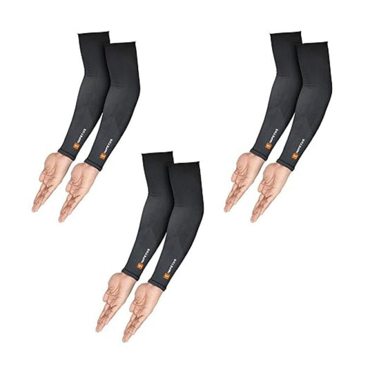 LX INDIA Arm Sleeves Black IMPETUS Arm sleeves for boys 3 pairs