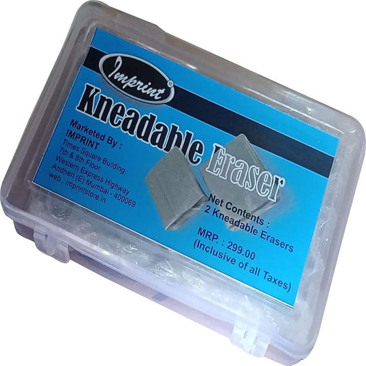 LXINDIA Eraser IMPRINT Kneadable Rubber Art Erasers Pack of 2 Grey