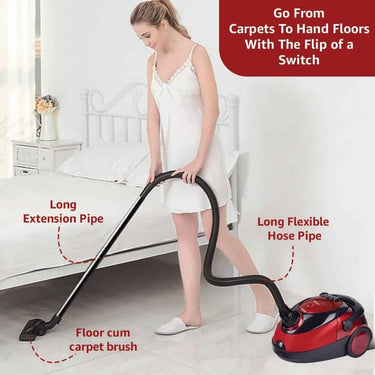 LXINDIA vacuum cleaner INALSA Vacuum Cleaner for Home Spruce-1200W (Red/Black)