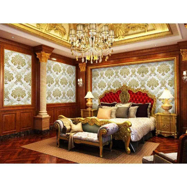 LXINDIA Wallpaper Indian Royals Hall Wallpaper for Walls(Golden)