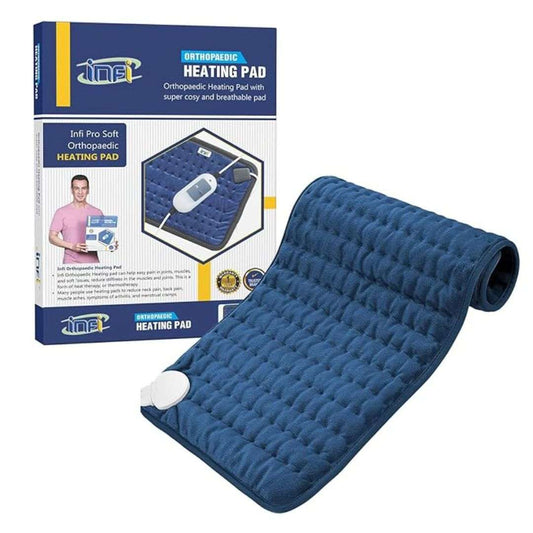 LX INDIA Heating Patch Infi Orthopaedic Electric Heating Pad for Back Pain + Period Cramps Relief (Velvet Blue)