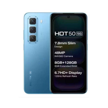 LXINDIA Smart phone Infinix Hot 50 5G, Vibrant Blue (8GB, 128GB)