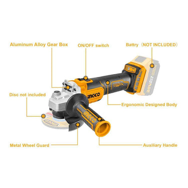 LXINDIA Angle grinders INGCO 20V Cordless Angle Grinder Machine