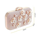 LXINDIA Bag INOVERA (LABEL) Womens Glitter Floral Rhinestone Beaded Clutch Wallet