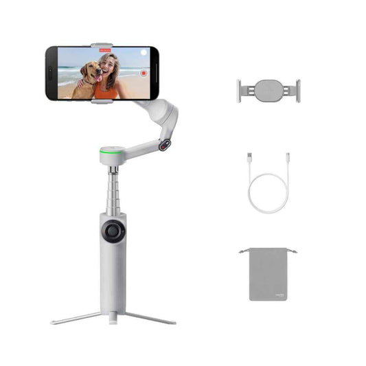 LX INDIA handed gimbal & stabilizer gray Insta360 Flow 2 Pro Grey - AI Tracking Phone Gimbal