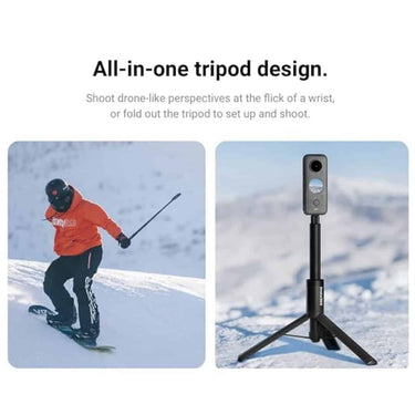 LXINDIA Selfie Sticks insta360 Selfie Stick With Built in with Tripod (Black)