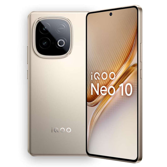 LX INDIA Mobile Phones iQOO Neo 10 (Titanium Chrome, 16GB RAM, 512GB Storage