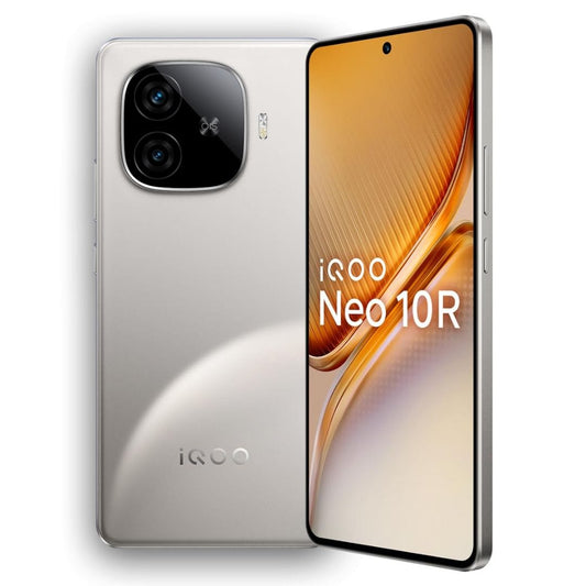 LX INDIA Smart phone iQOO Neo 10R 5G (Moonknight Titanium, 12GB RAM, 256GB Storage)