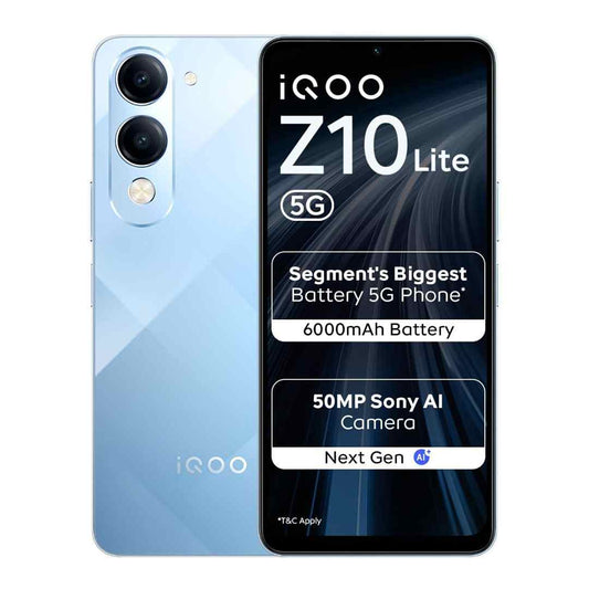 LXINDIA Mobile Phones iQOO Z10 Lite 5G (Titanium Blue, 8GB RAM, 256GB