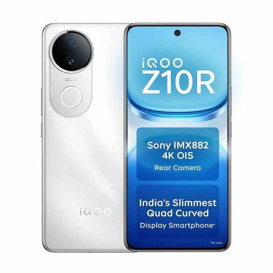LX INDIA Mobile Phones iQOO Z10R 5G (Moonstone, 12GB RAM, 256GB Storage