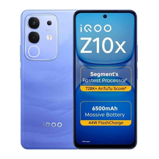 LXINDIA Mobile Phones iQOO Z10x 5G (Ultramarine, 8GB RAM, 256GB Storage