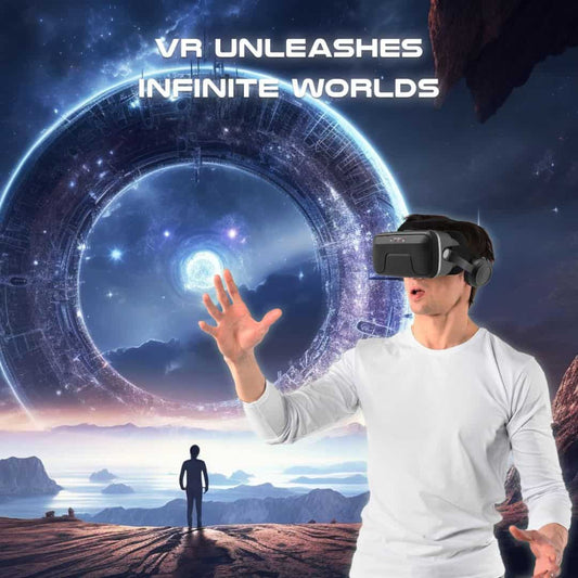 LX INDIA VR Headset Irusu Play VR Ultra VR Headset 3D Virtual Reality Glasses Headphones, inbuilt Touch|Gaming|Watching Videos.
