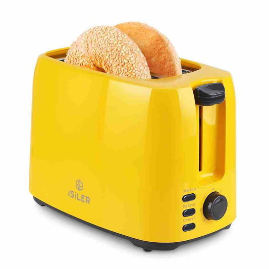 LX INDIA Electric Toaster Yellow ISILER 2 Slice Toaster, 3.3 cm Wide Slot Toaster