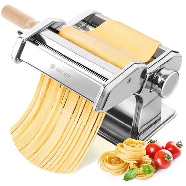 LXINDIA kitchen tool ISILER Pasta Maker 9 Adjustable Thickness Settings 2 in 1 Pasta Machine