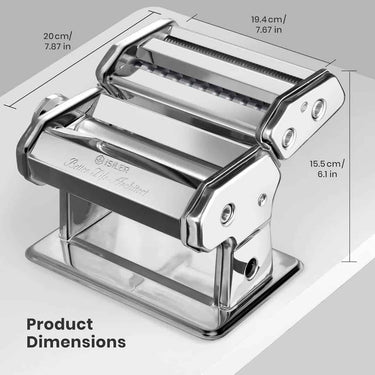 LXINDIA kitchen tool ISILER Pasta Maker 9 Adjustable Thickness Settings 2 in 1 Pasta Machine