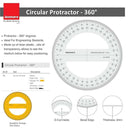 LXINDIA Instrument Box Isomars Scholar Set Squares Protractor12 Inch Scale